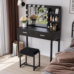 3Pcs Black Dresser Set