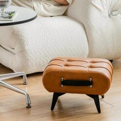 Multifunctional Leather Stool For Home Use