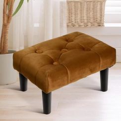 2Pcs Velvet Soft Footstool