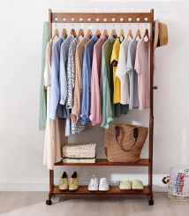 Portable Utility Clothes Rack with Wheels