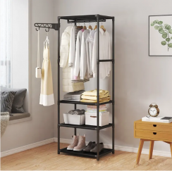 3Pcs Creative Freestanding Clothes Rack