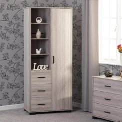 2Pcs Bedroom Furniture Storage Cabinet Armoire